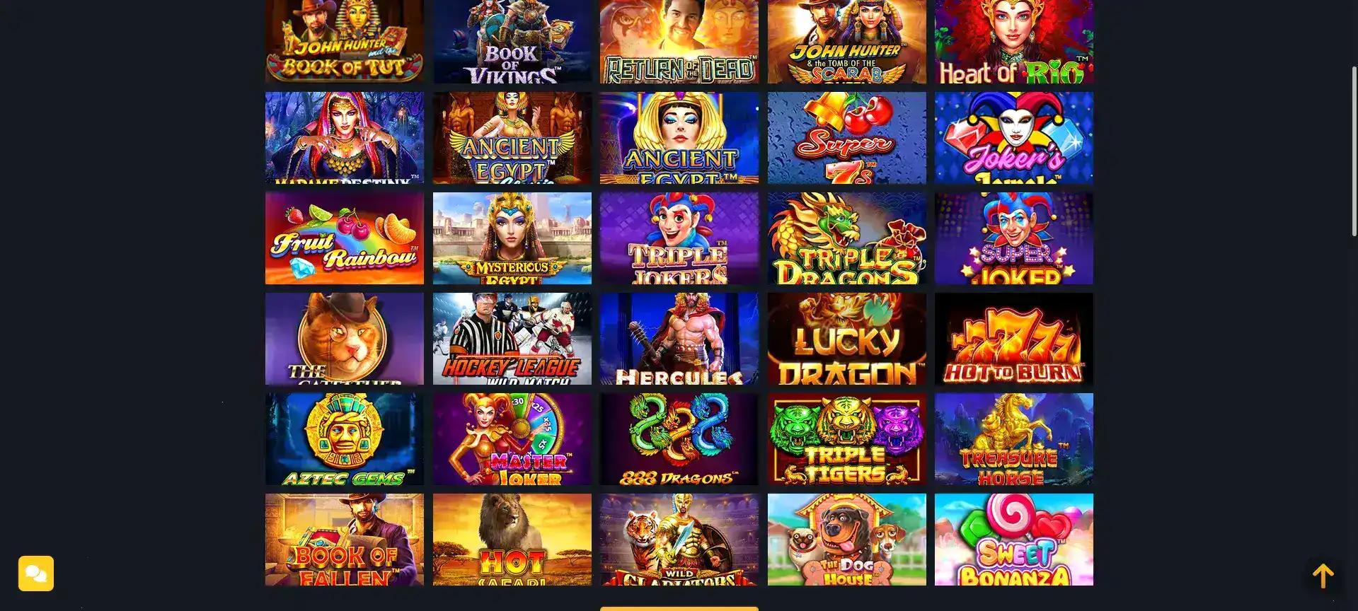 Интерфейс казино Битзамо с премиум слотами